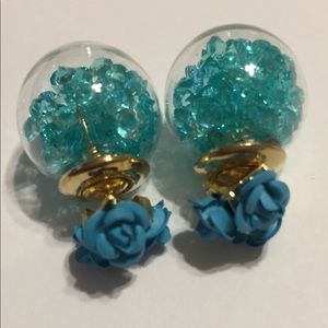 Floral Double Ball Earrings
